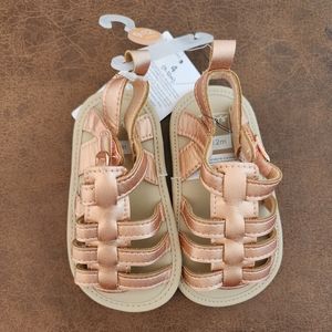 Rose gold baby sandles